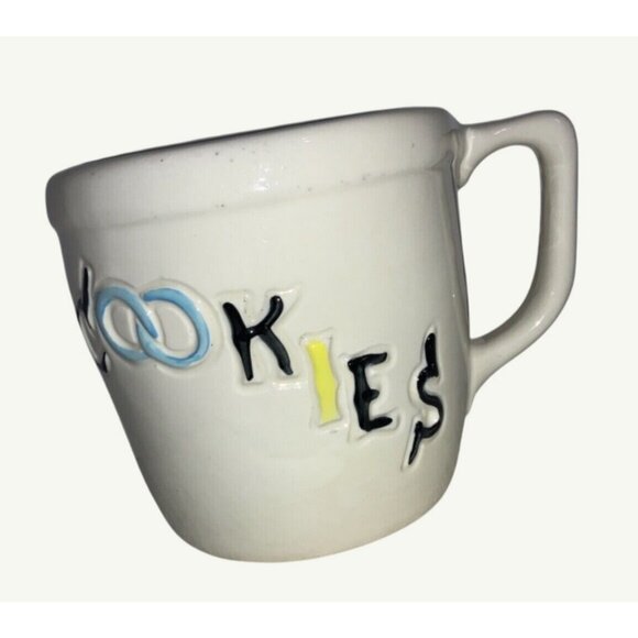 Large COOKIES Shaped Mug Planter Flower Pot Utensil Holder cookie jar - Picture 1 of 12